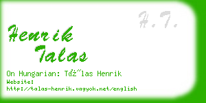 henrik talas business card